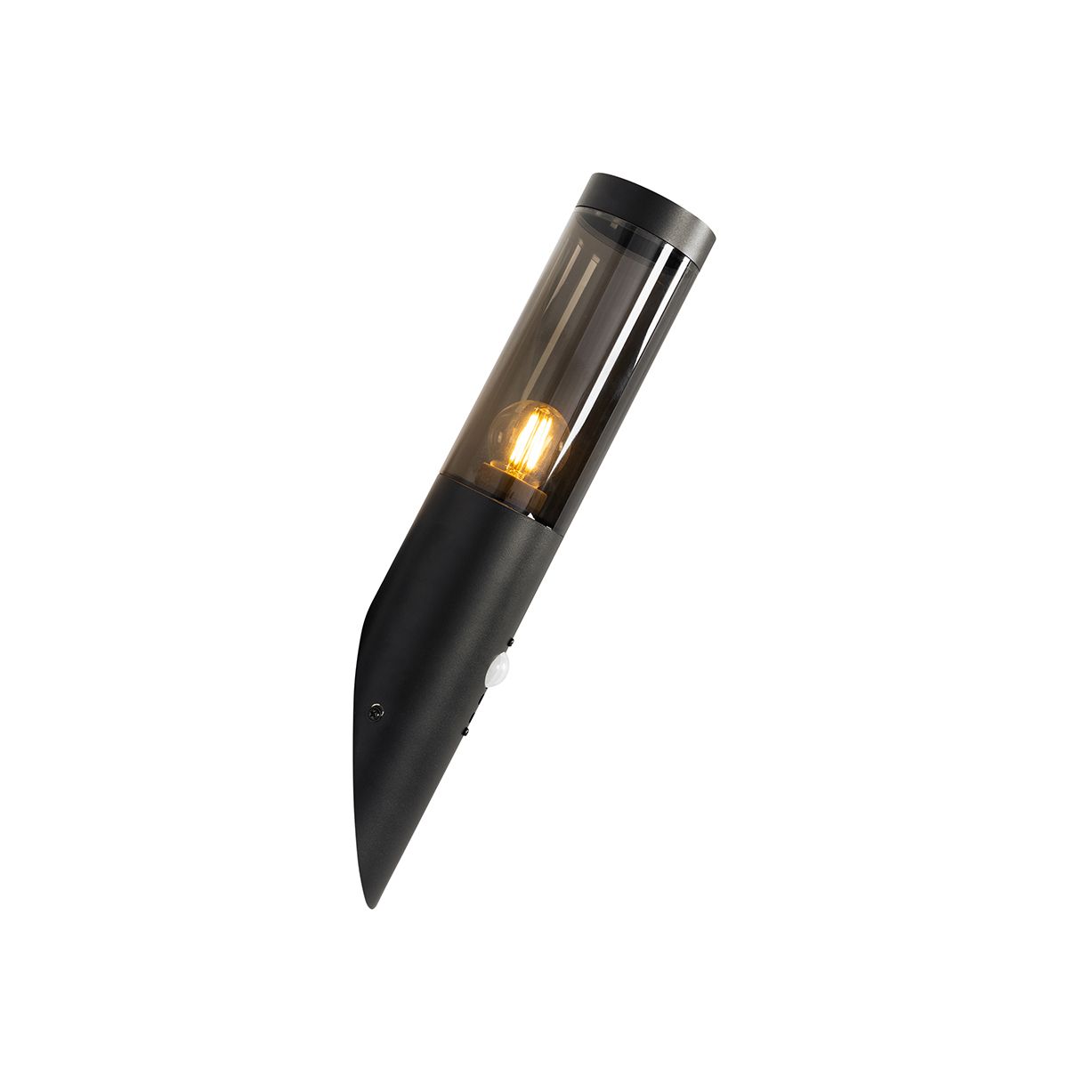 Moderne buiten wandlamp zwart met bewegingssensor IP44 - Rox