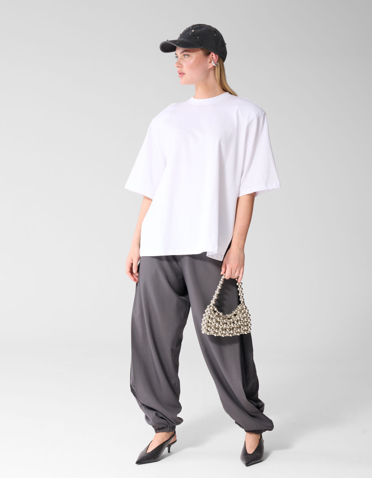 Split T-shirt Wit