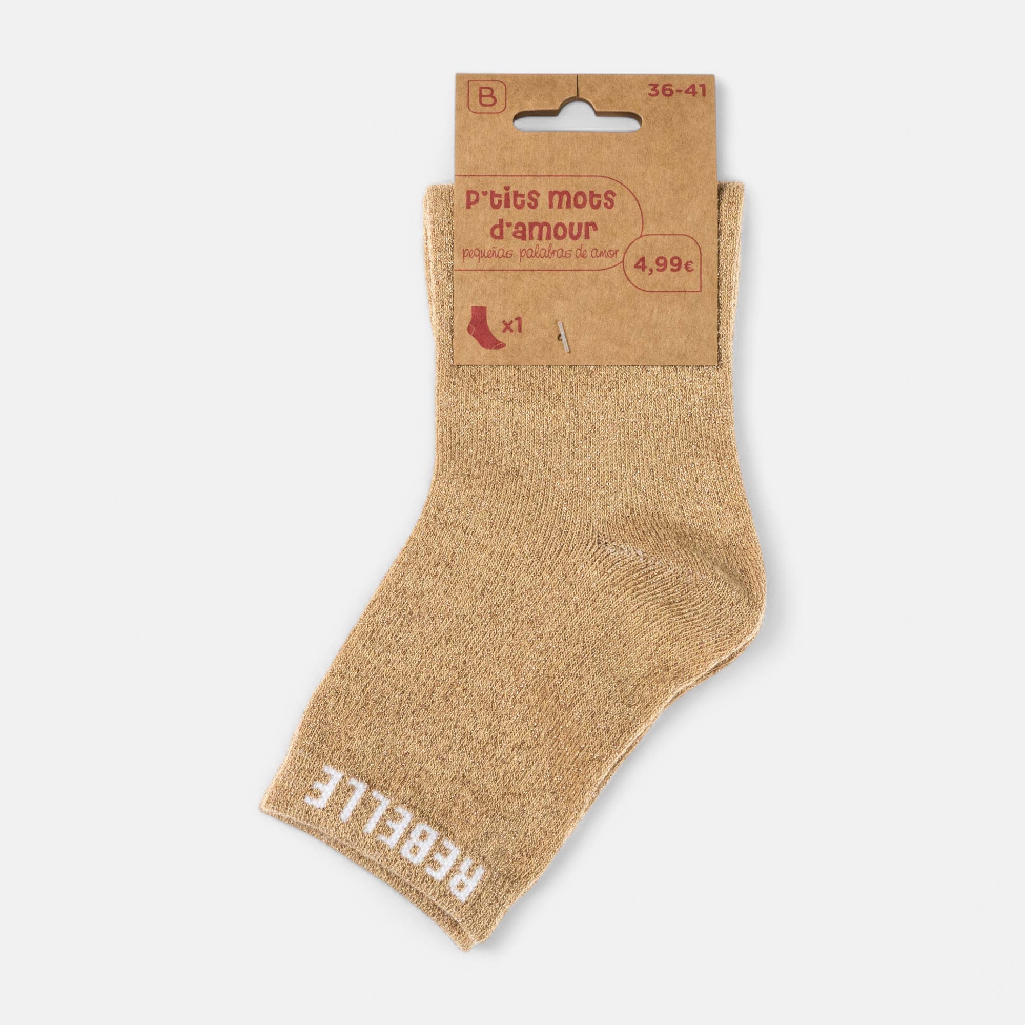 Chaussettes Femme or