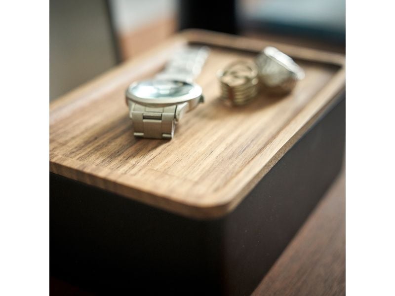 Yamazaki Schmuckhalter Rin Braun/Schwarz Schmuck-Aufbewahrungsbox mit Deckel