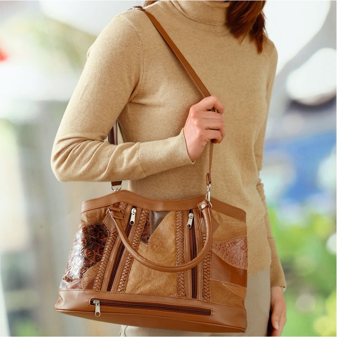 Sac patchwork cuir
