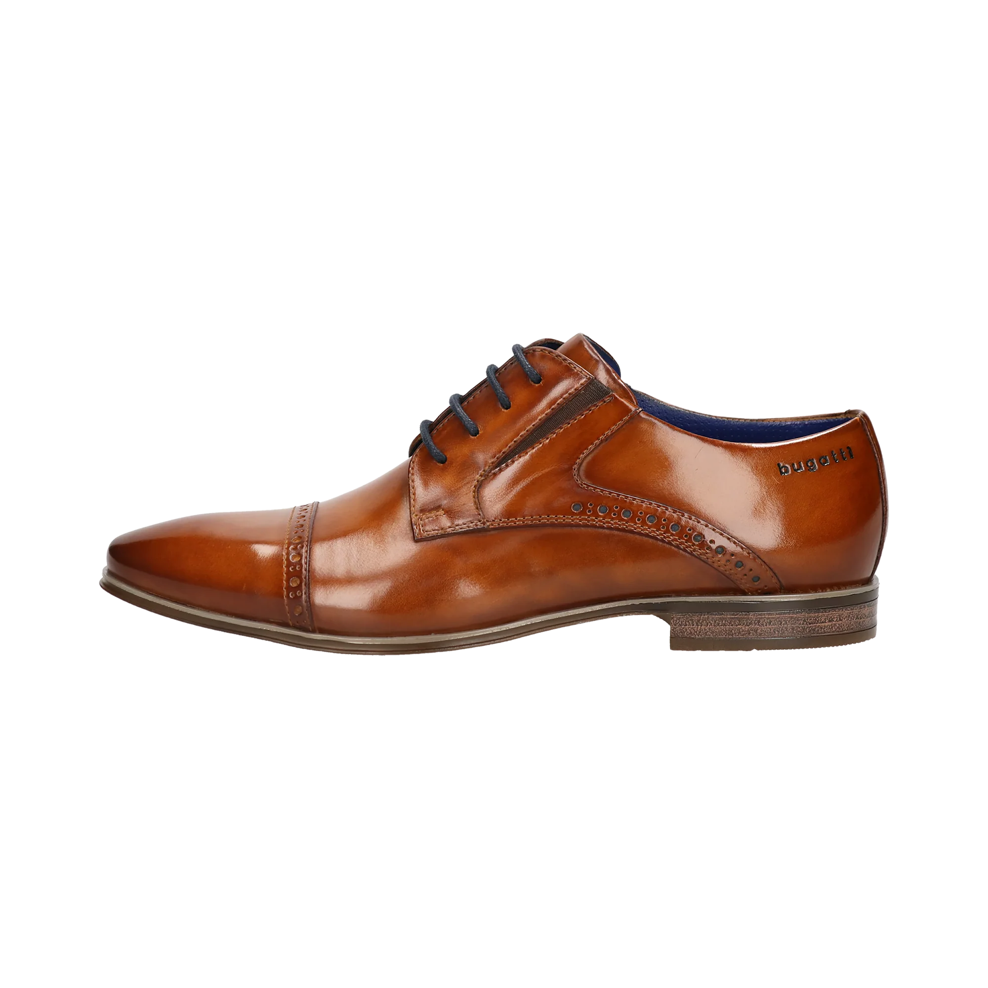 Leder Business Schnürer cognac