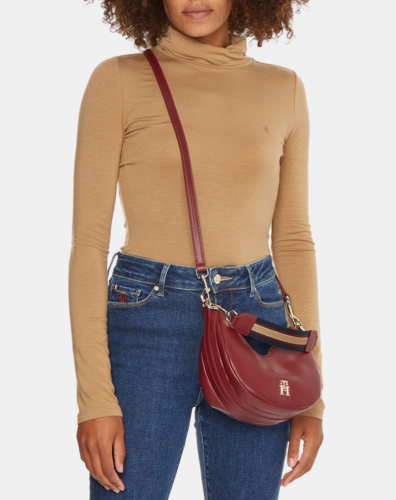 Tommy Hilfiger Sac porté épaule Tommy Life bordeaux - 17x22x10 cm