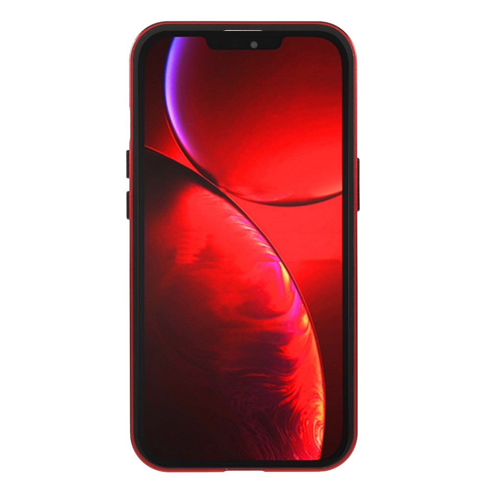 iPhone 13 Magnetische Alu Schutzhülle mit Panzer Glas Backcover   Displayschutz (Magnet-Technologie) - Rot