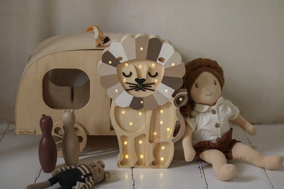 Little Lights Lampe Løve, Cappuccino