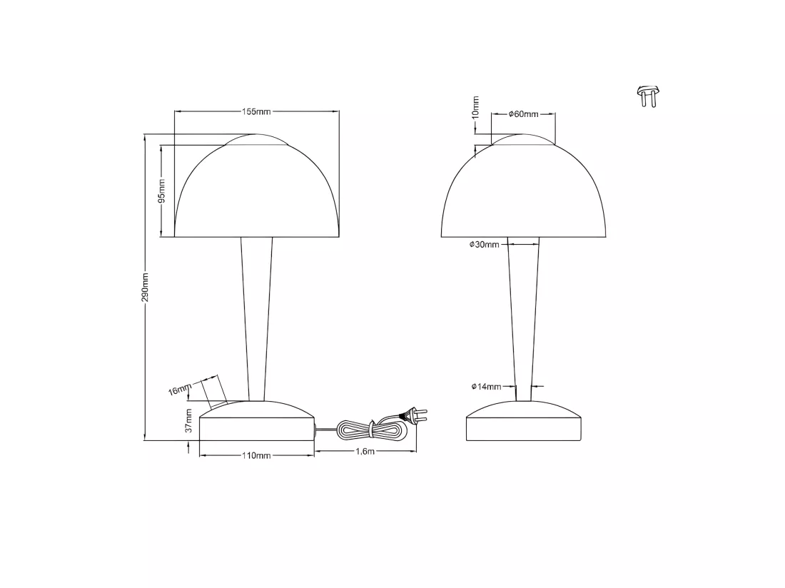 Lampe vintage de bureau Ventura