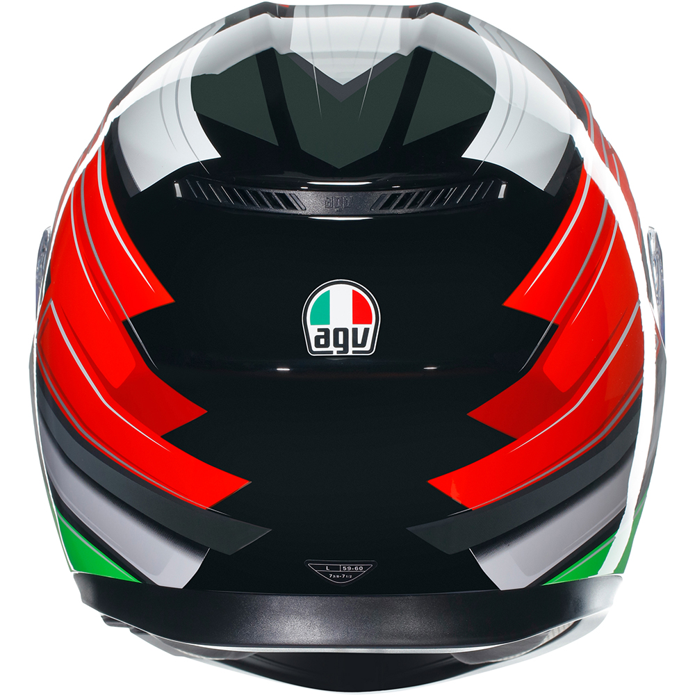 AGV - Casque K3 Wing Blanc / Rouge / Vert / Noir