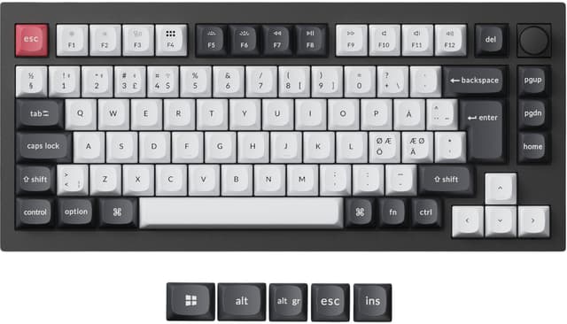 Keychron Q1 HE Carbon Black Trådløst gaming tastatur