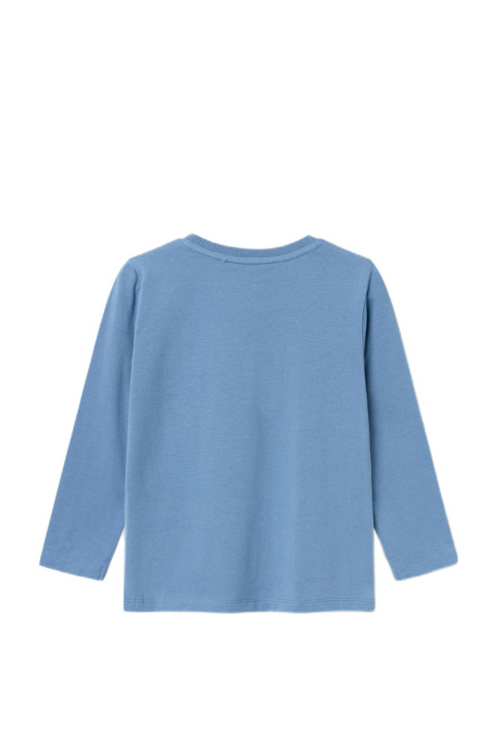 NAME IT longsleeve NMMKELLO met printopdruk middenblauw