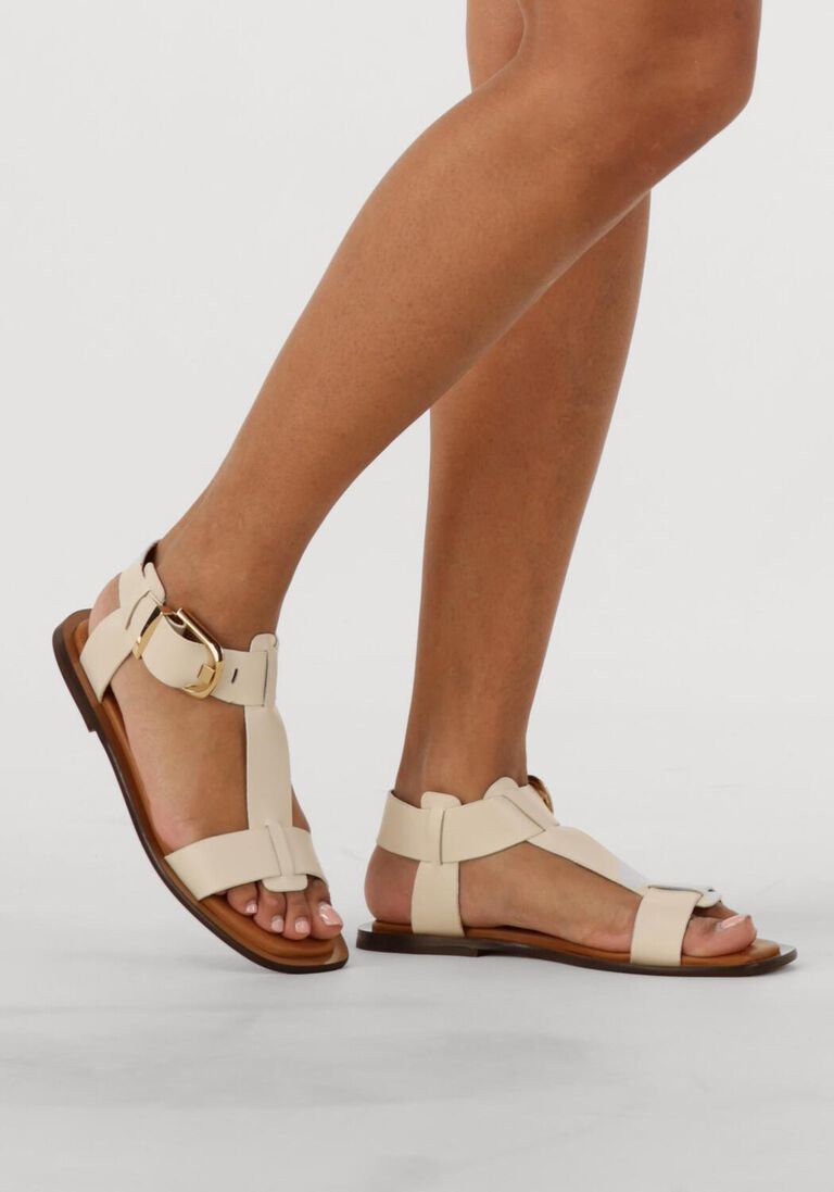 witte bibi lou platte sandalen 901z10aa