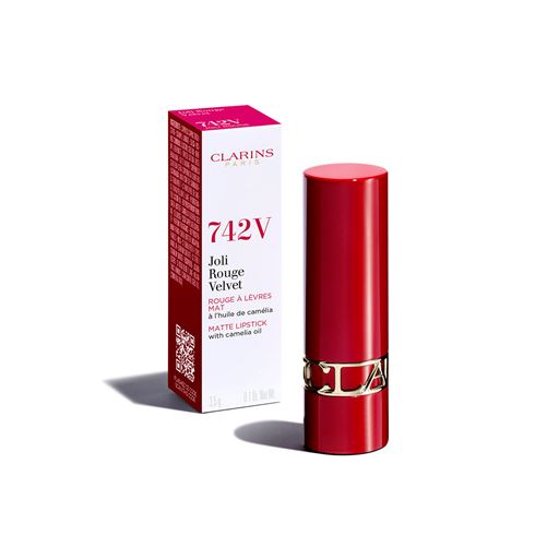 Clarins Joli Rouge Velvet Læbestift, 742 Joli Rouge