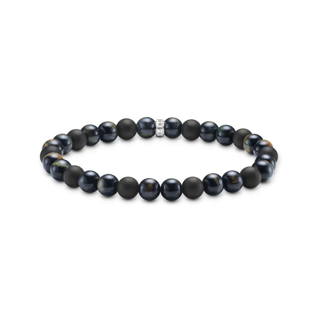 Thomas Sabo Talisman-Armband mit Tigerauge- und Obsidian-Beads