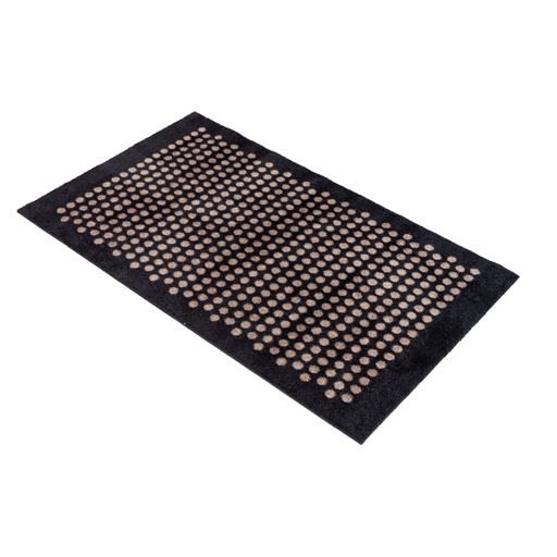 Tica Copenhagen Dot Gulvmåtte, Sort/Sand, 60x90 cm