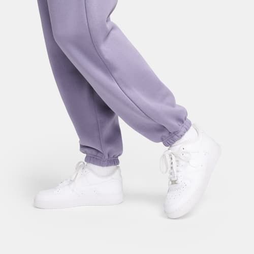 Nike Bas de Survêtement Phoenix Fleece Oversized - Violet/Noir Femme