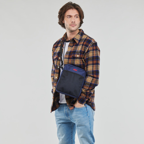 Levi's - DUAL STRAP NORTH-SOUTH CROSSBODY - Noir / Marine