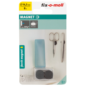 Magneetschijf ferriet zwart 14,5x4mm 8 stuks