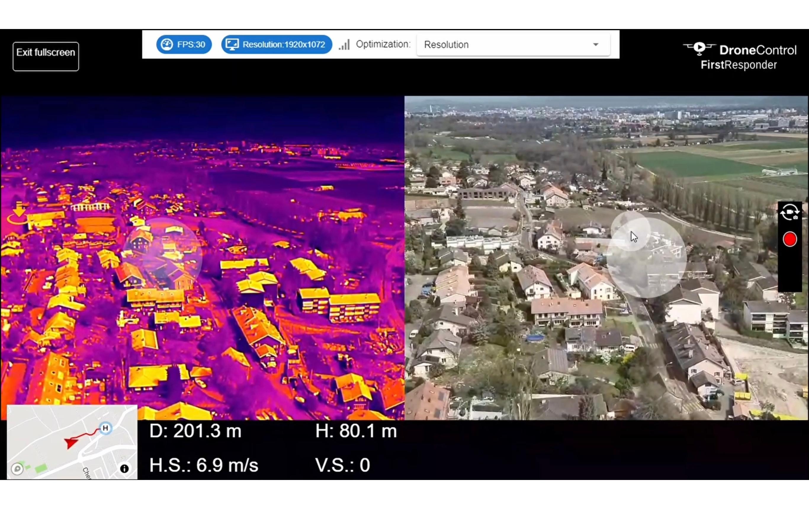 DroneControl FirstResponder V2 1 Jahres Lizenz<br>Verschlüsselte Peer-to-Peer-Live-Streaming- und Fernsteuerungssoftware für Notdienste