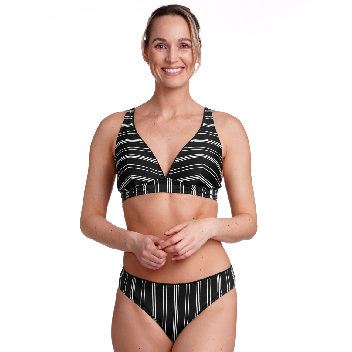 Gina Benotti Damen Bikinioberteil mit Streifen nachtblau