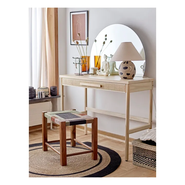 Bloomingville Tabouret Verde en jute | Marron