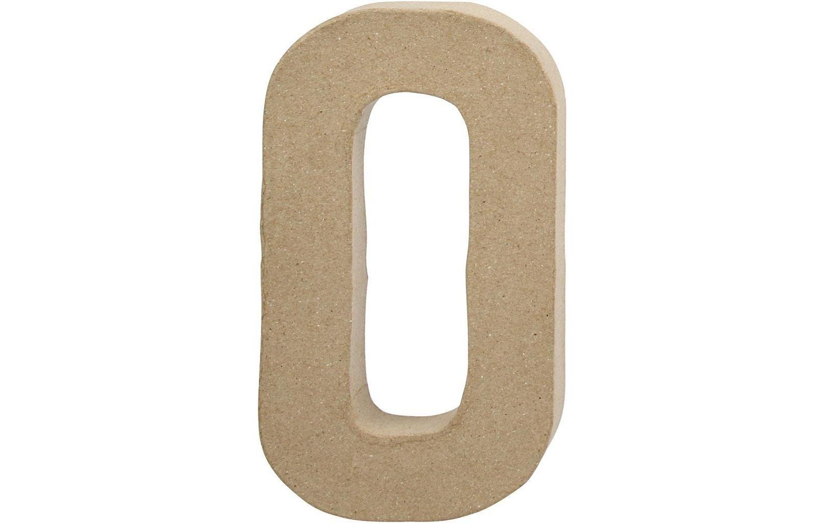 Papp-Buchstabe O 20.4 cmHandgearbeiteter Buchstabe aus Pappmaché