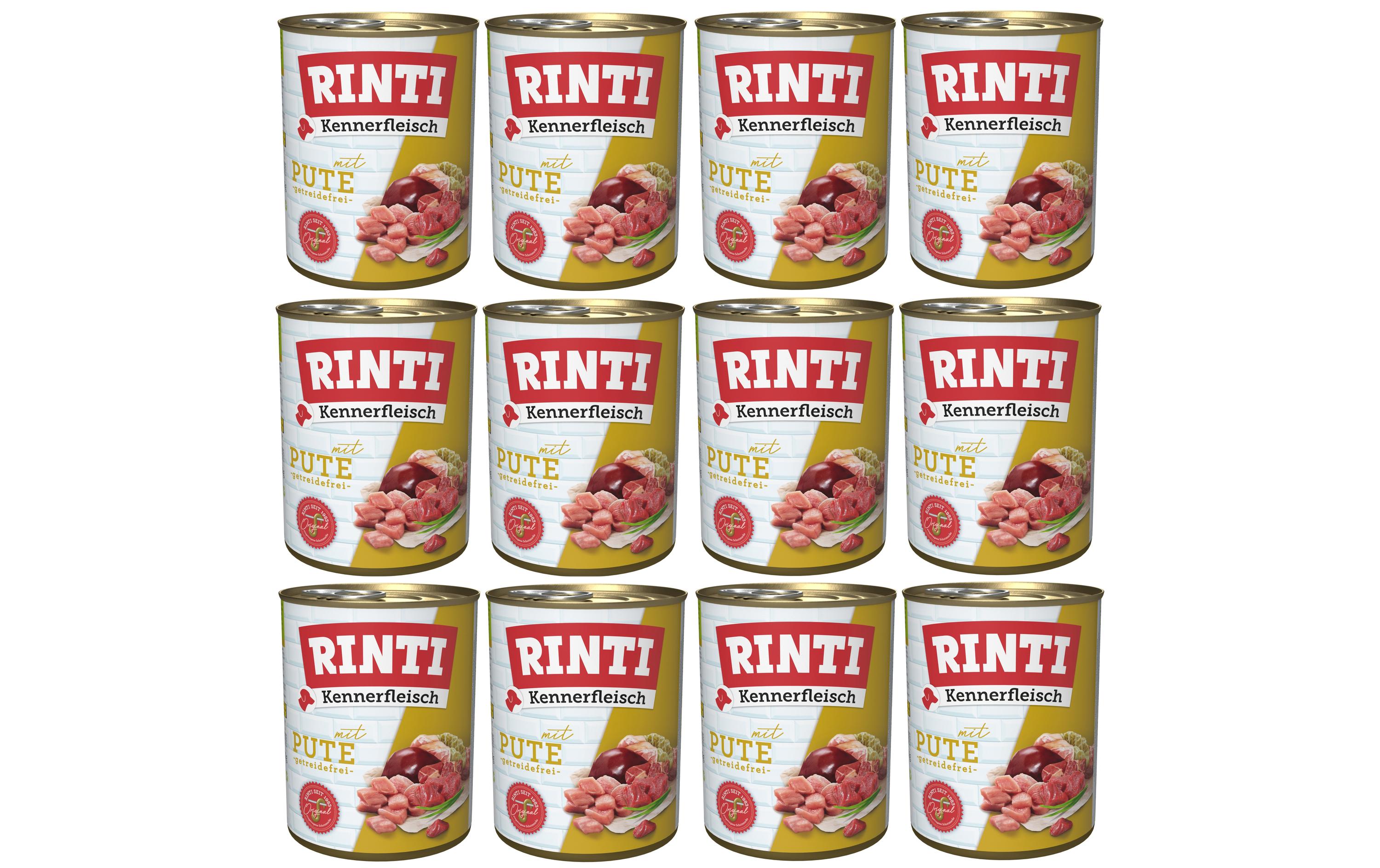Nassfutter Kennerfleisch pur Dose Pute, 12 x 800 gAlleinfuttermittel für ausgewachsene Hunde