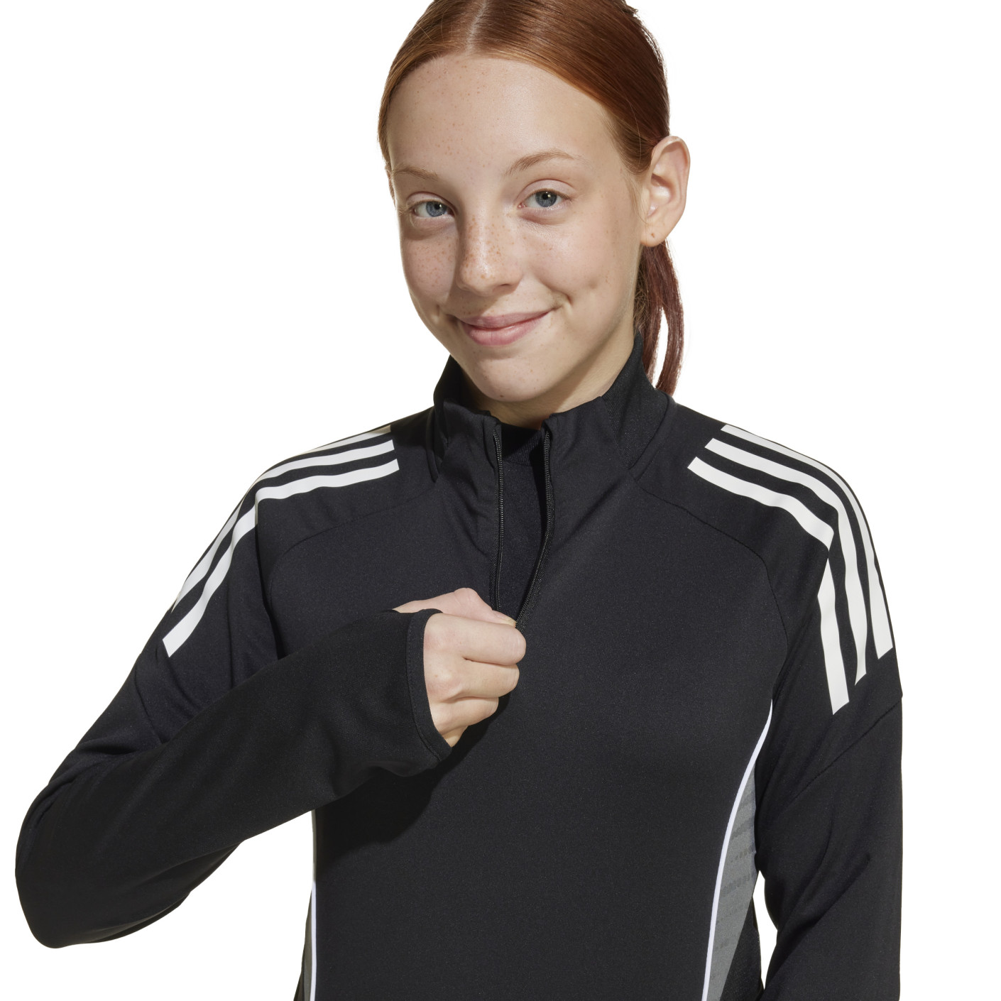 Adidas Tiro 25 Competition Trainingstrui 1/4-Zip Kids Zwart Wit Grijs