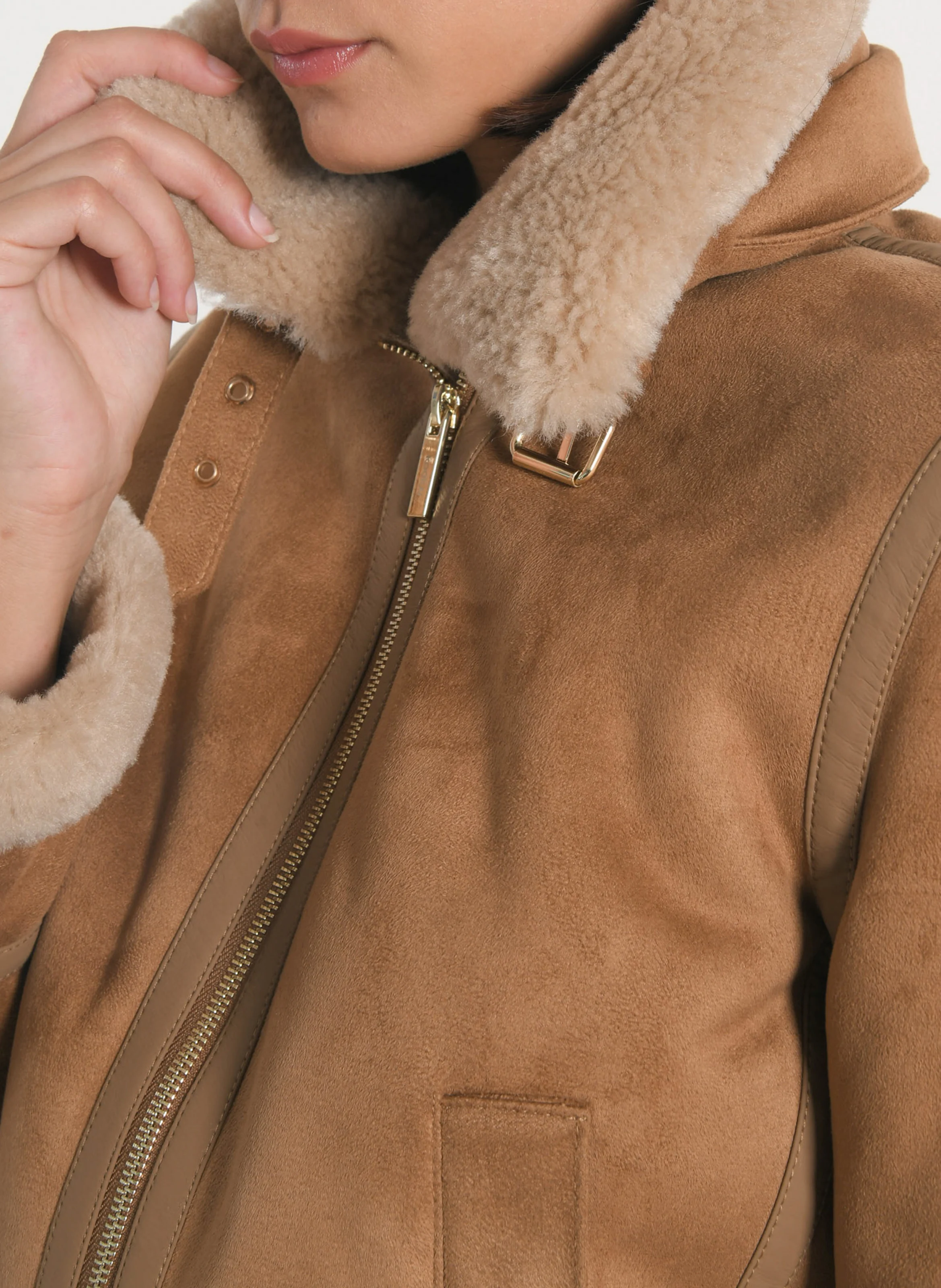 VANESSA - Blouson col à revers| Marron