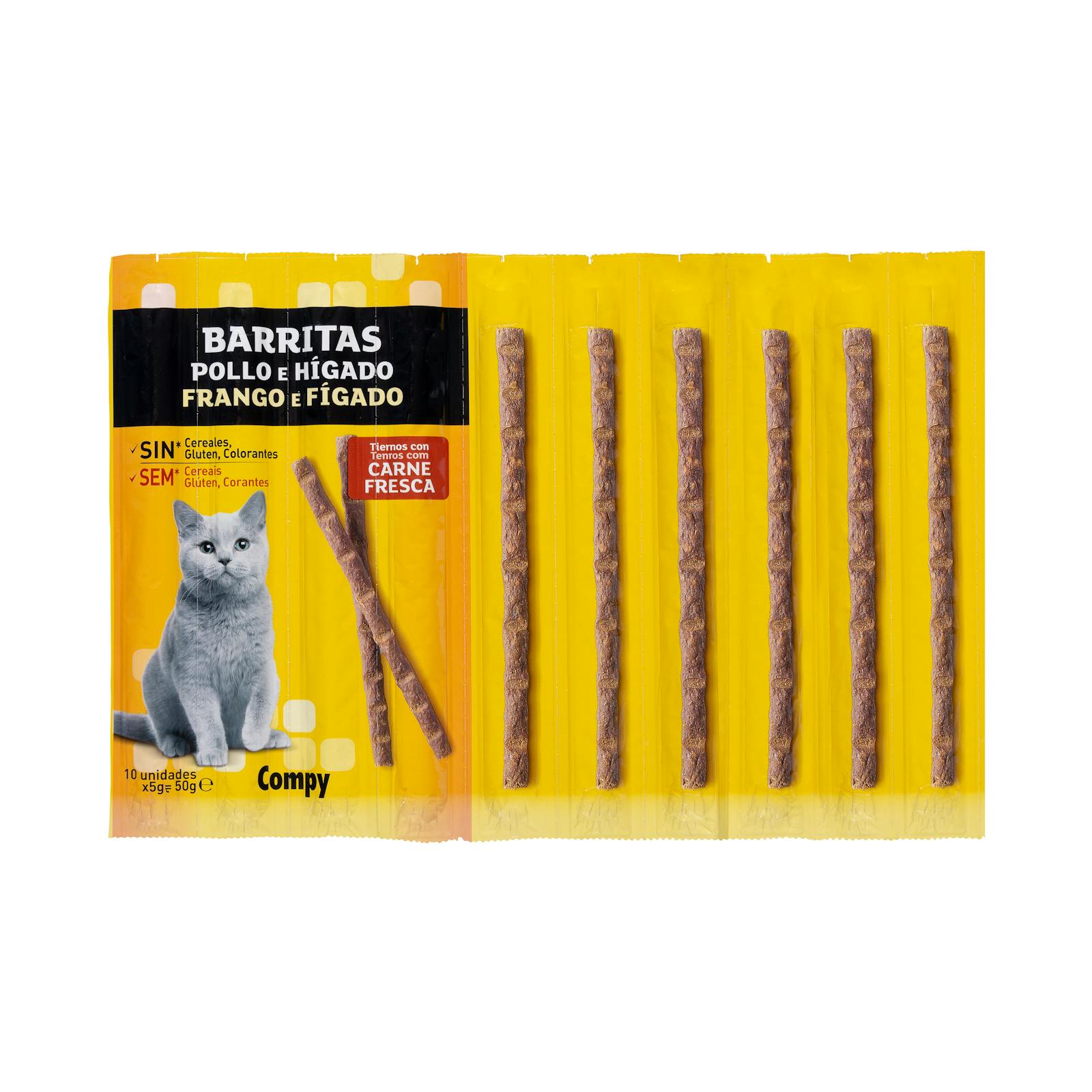 Barres de collation pour chats Compy au poulet et au foie