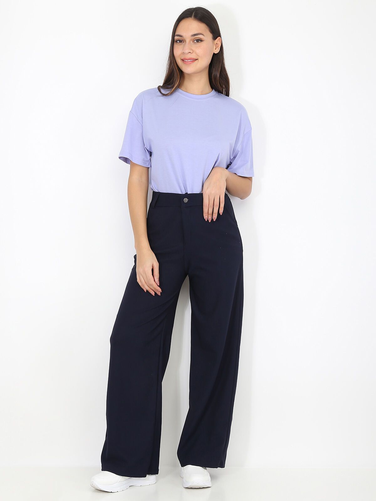 T-shirt en coton- Violet clair