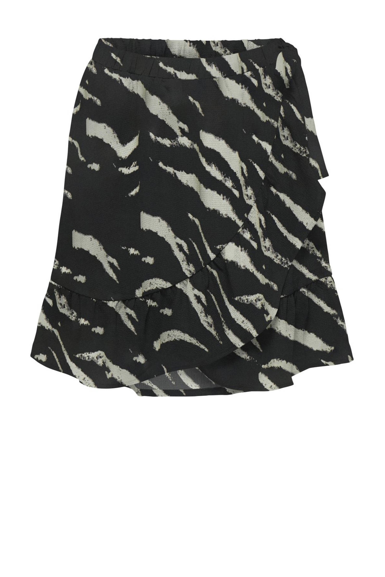 ONLY rok met all over print zwart/beige