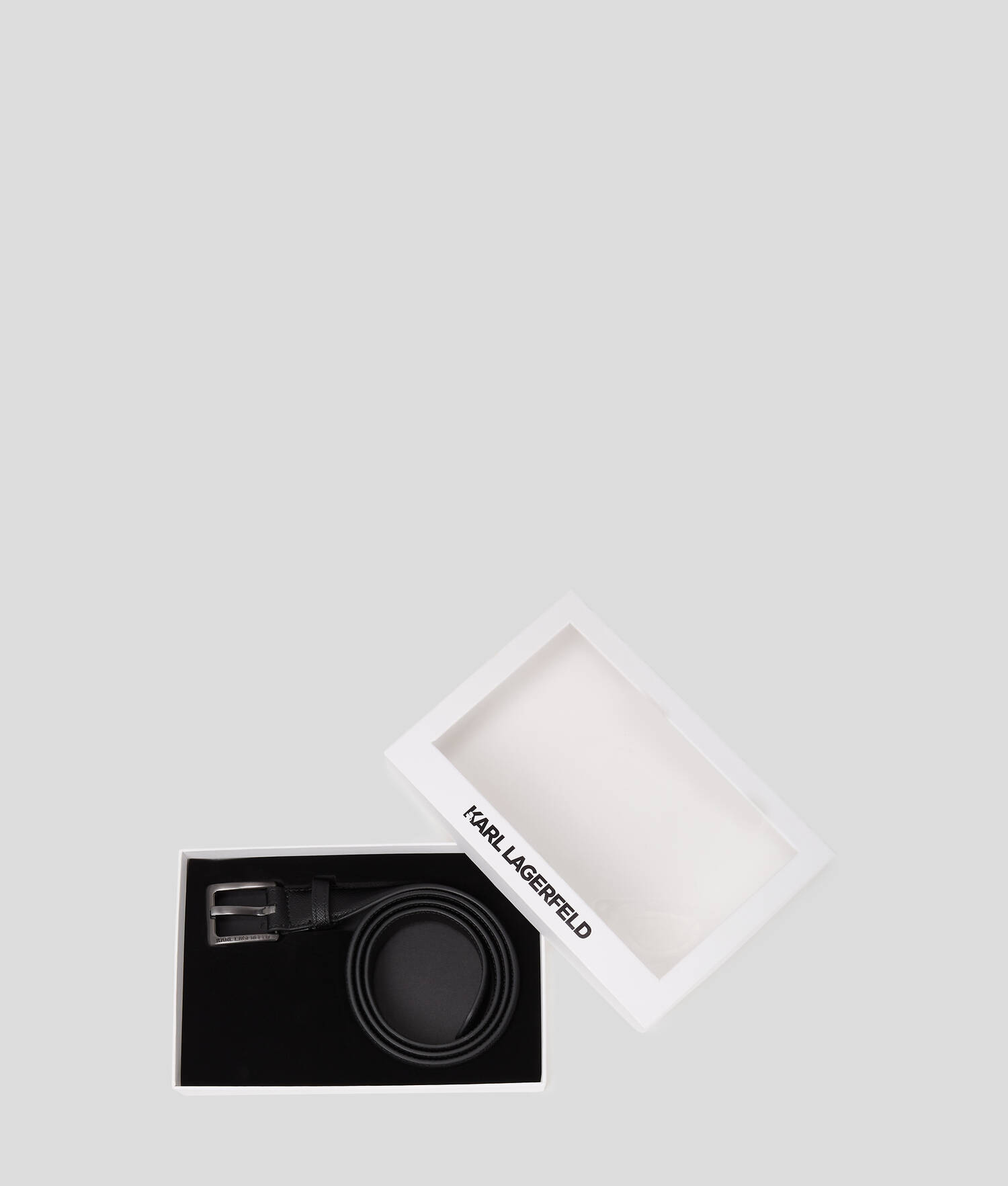 CEINTURE EN CUIR K/ESSENTIAL - Noir