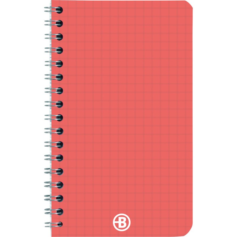 Carnet spirale acidulé Bruneau 9 x 14 cm petits carreaux 100 pages