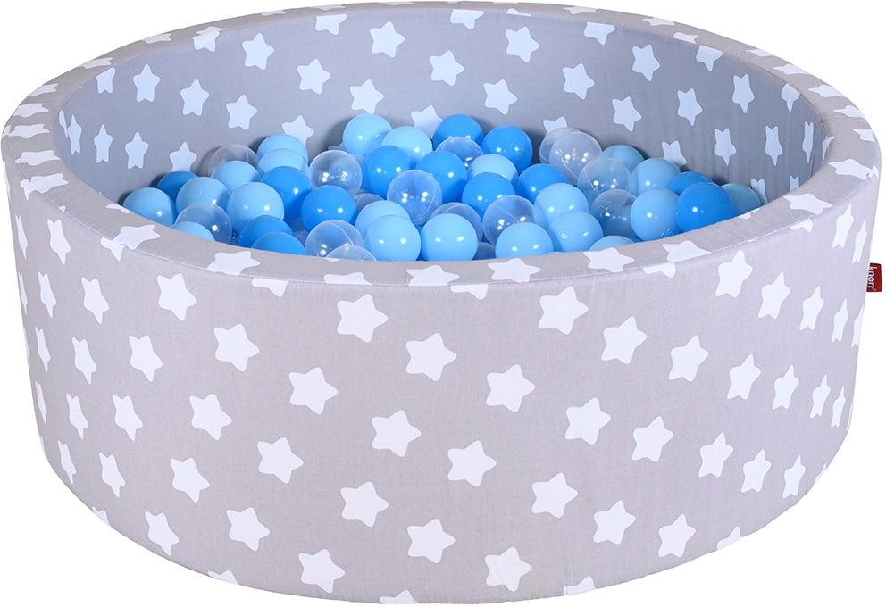Knorrtoys® Bällebad »Soft, Grey White Stars« mit 300 Bällen balls/soft Blue/Blue/transparent; Made in Europe