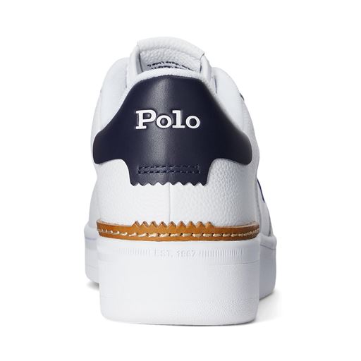 Ralph Lauren Masters Court Leather Sneakers, White, 43