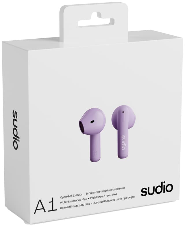 Sudio A1 trådløse in-ear høretelefoner (lilla)