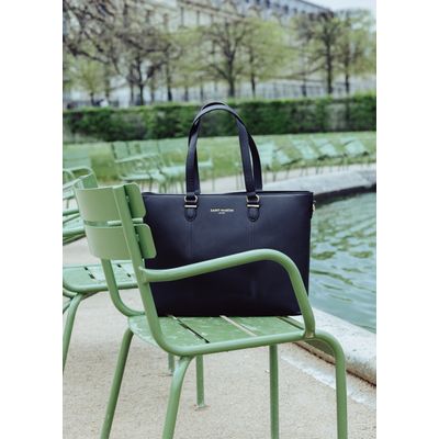 Saint-Martin - Sac cabas pour ordinateur noir Alba _ 1 compartiment - 15,6