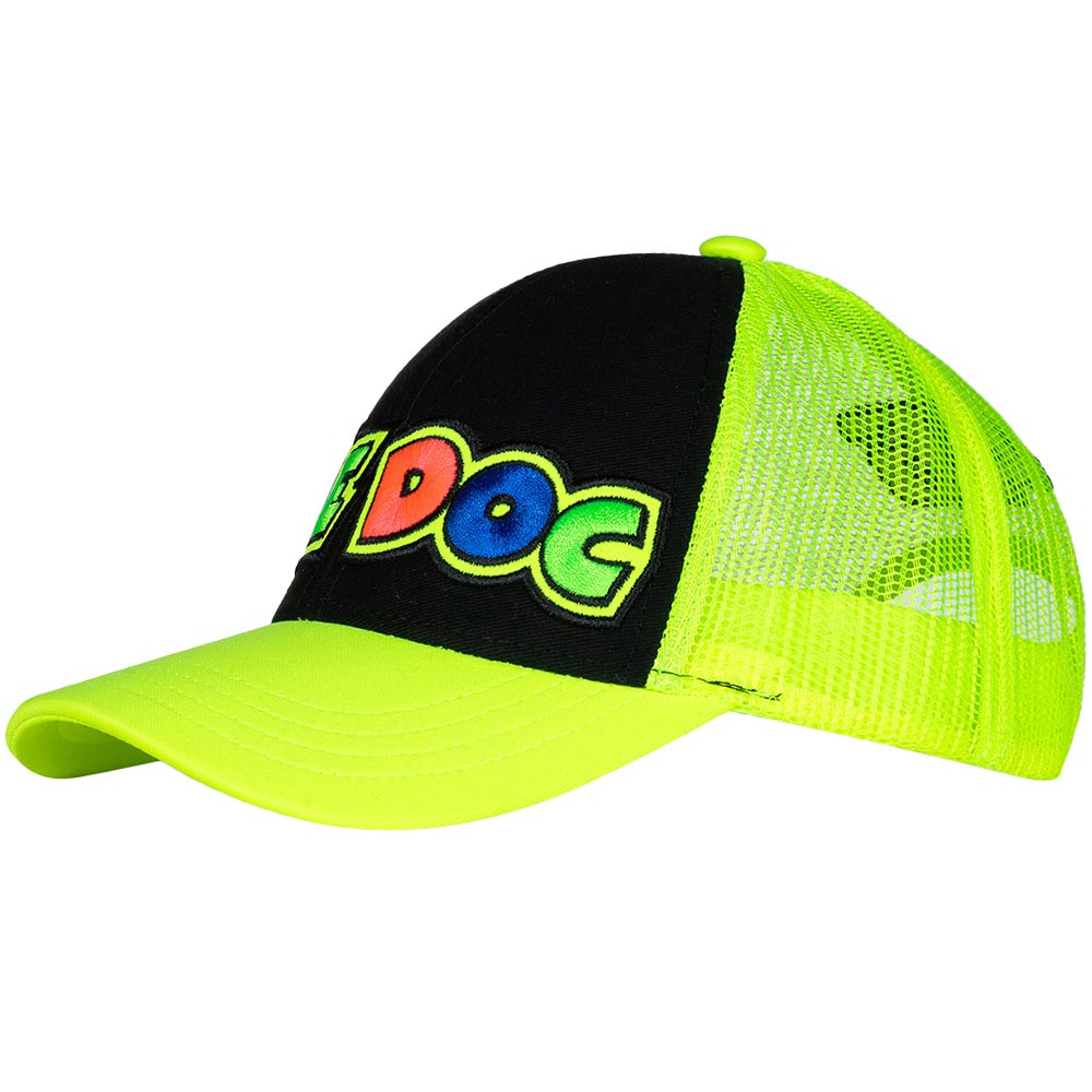 VR46 - Casquette enfant The Doc Jaune fluo / Noir