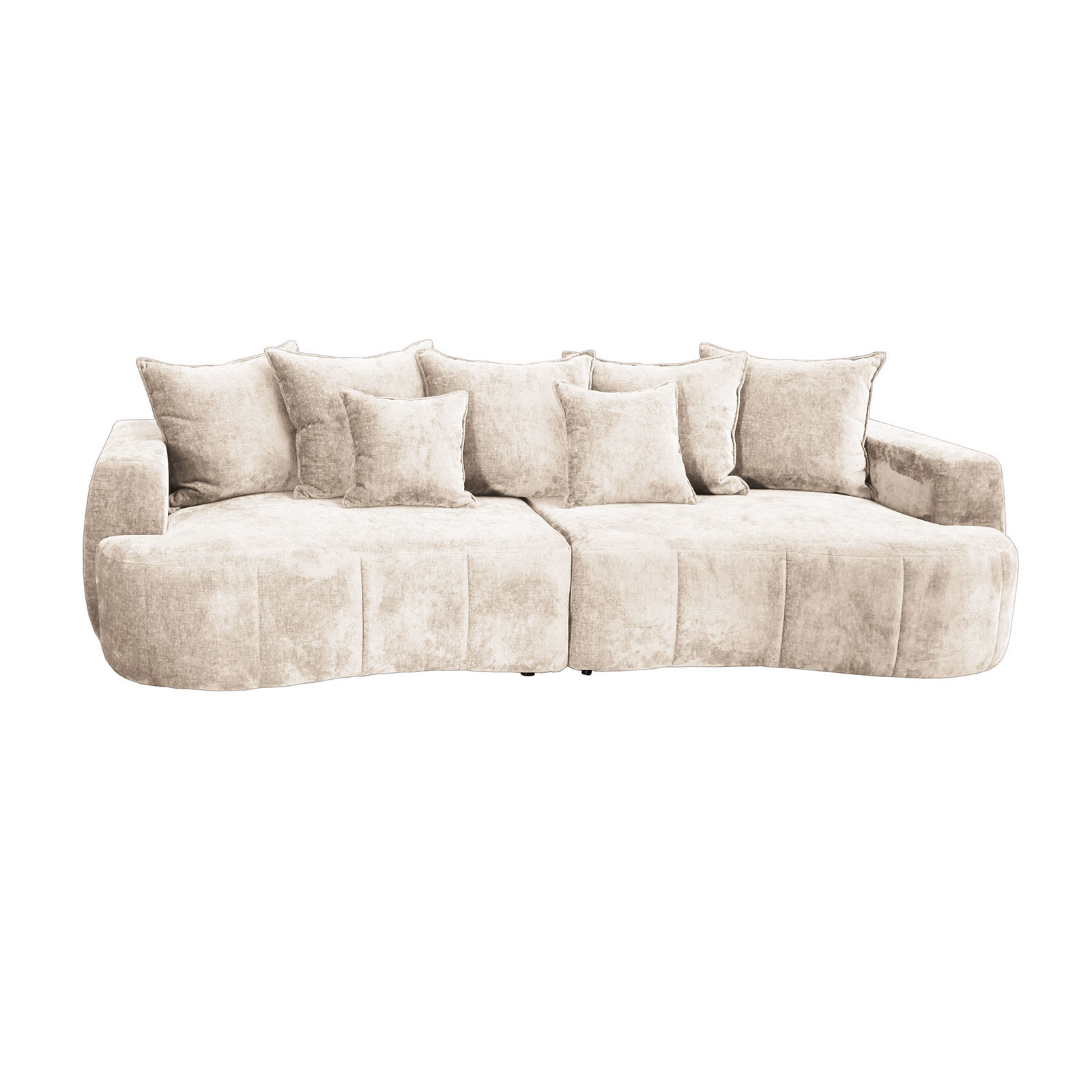 Big Sofa - beige - Boxspringfederung - 292 cm