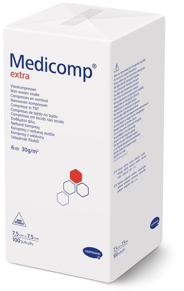 Medicomp Extra 6 fach S30<br>100 Stück, Beutel, 7.5x7.5cm, unsteril