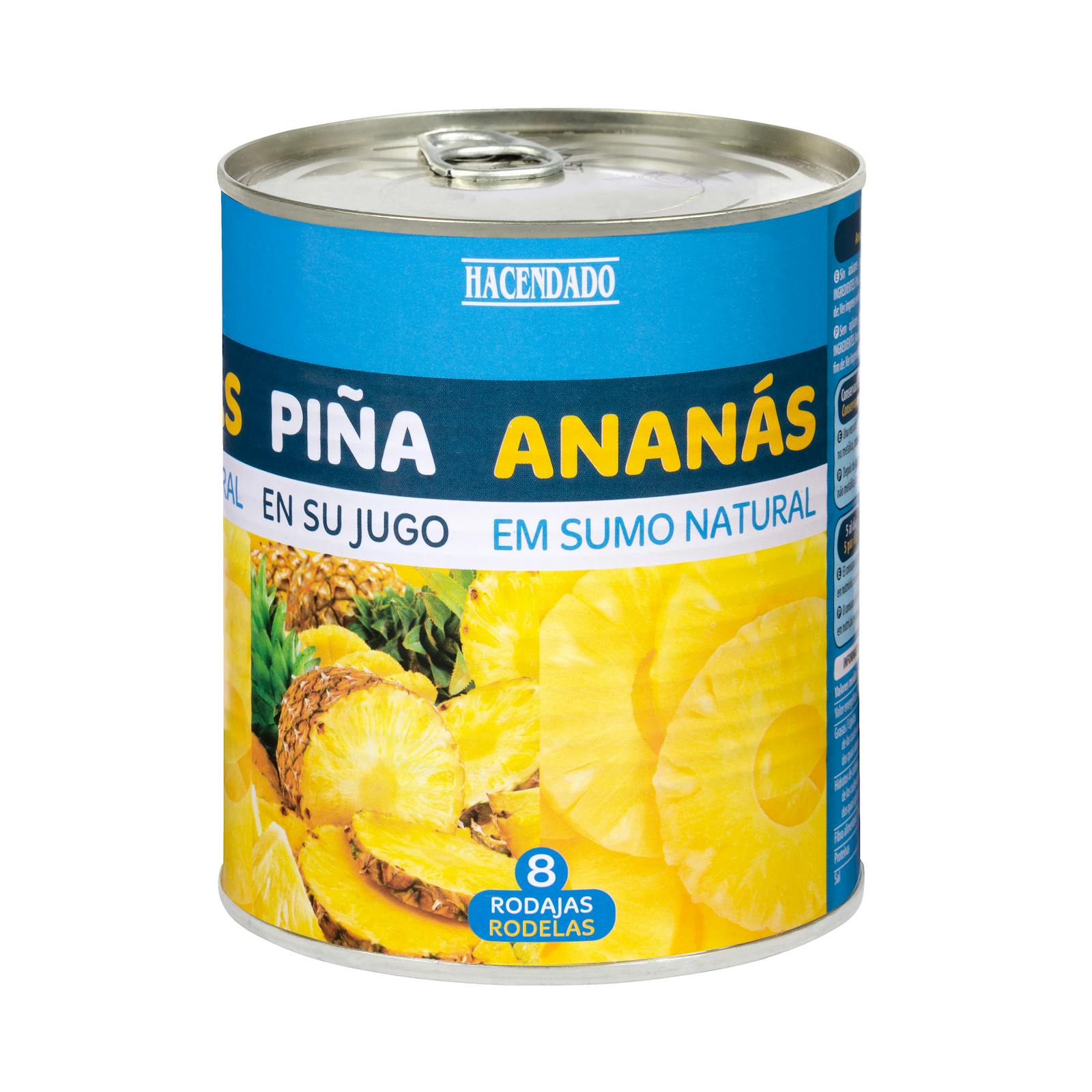 Ananas dans son jus Tranches Hacendado