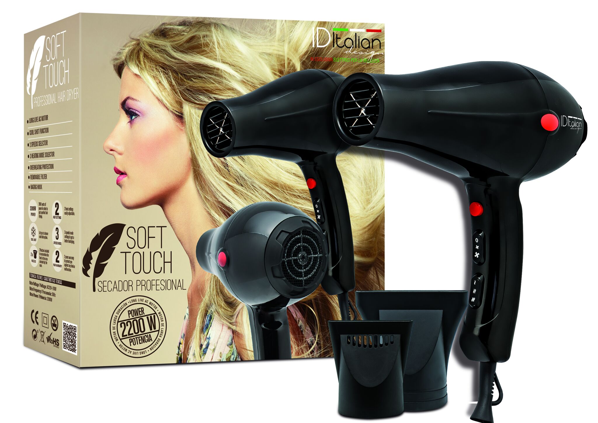 Italian Design Soft Touch Hair dryer