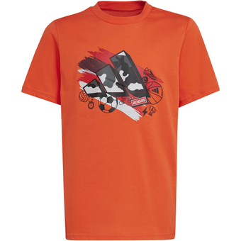 Adidas Training Graphic T-Shirt Bright Red Kinder