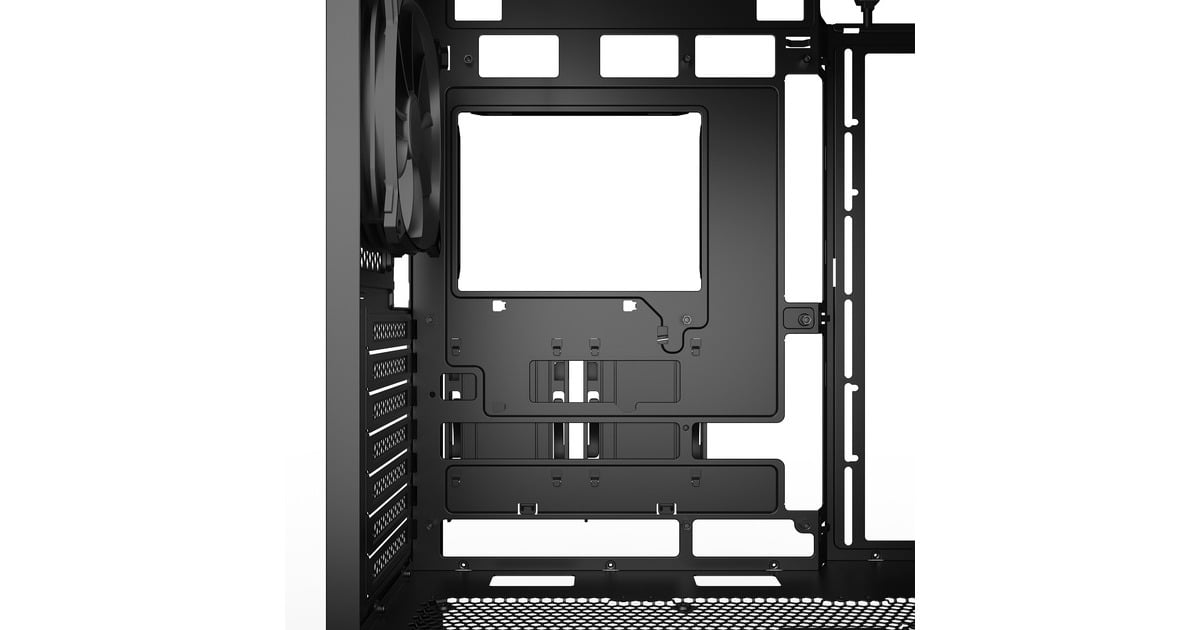 SharkoonAK2 midi tower behuizing  (Zwart | 2x USB-A | 1x USB-C)