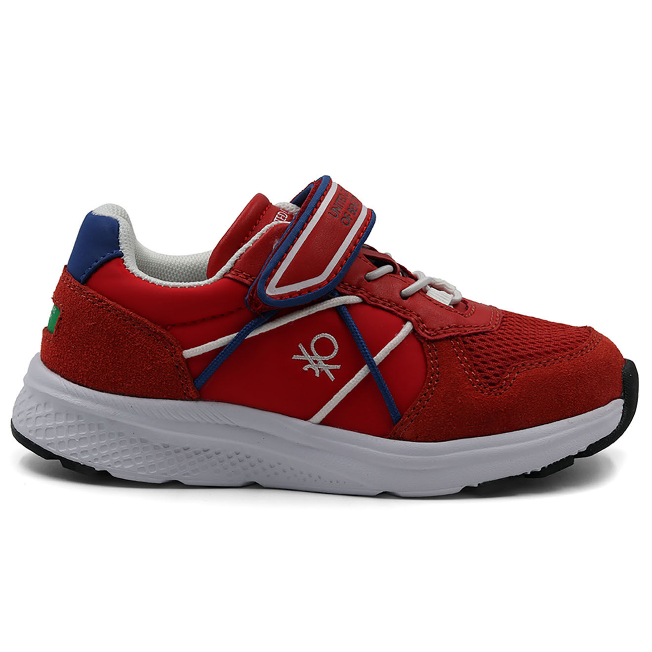 Benetton Baskets en Toile Ascent rouges