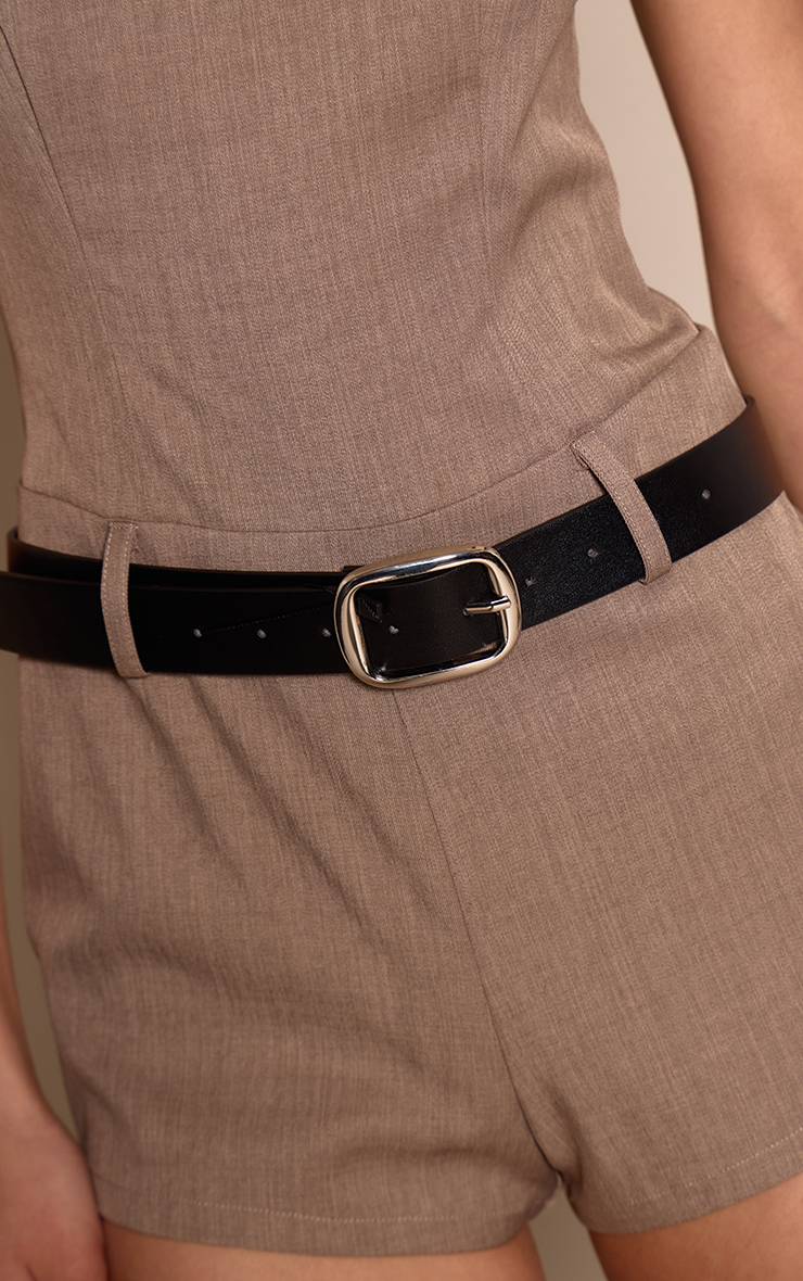 Champignon Combinaison Short Tissée À Ceinture Avec Détails De Bretelles