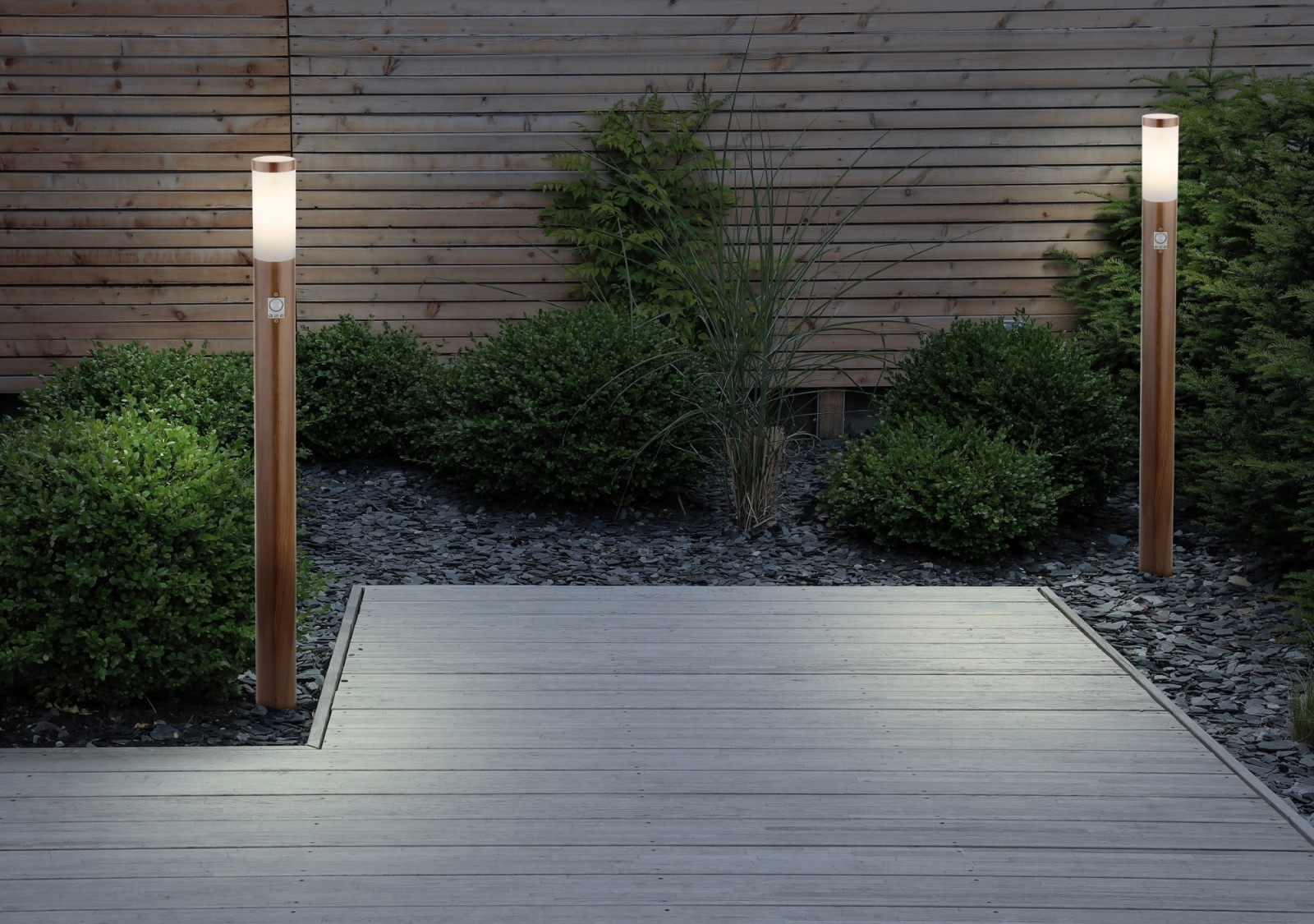 Außen-Wegeleuchte - Holzoptik - 110 cm