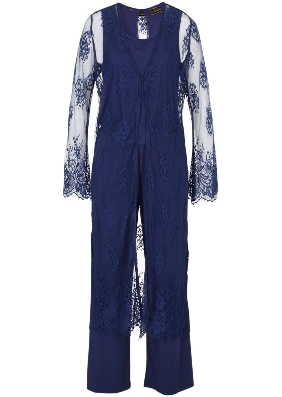 Combipantalon et veste en dentelle (Ens. 2 pces.)