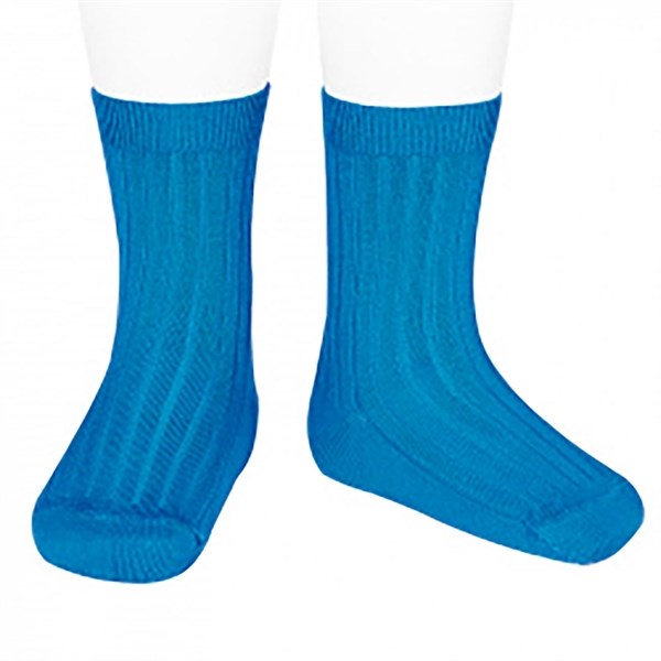 Strømper Basis Rib Electric Blue - Cóndor → Luksusbaby.dk