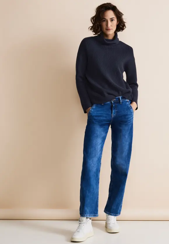 Rollkragenpullover - deep blue