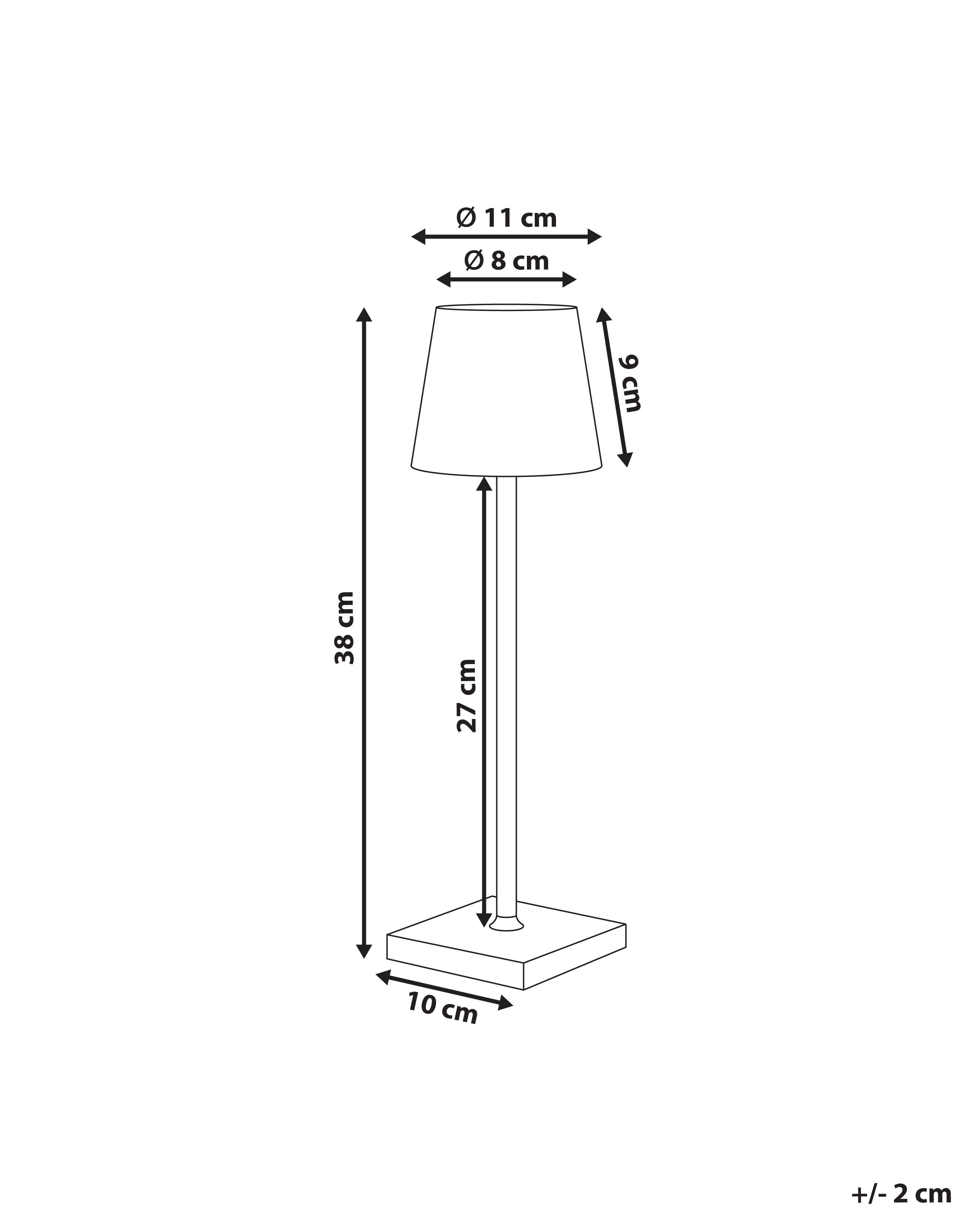 LED draadloze tafellamp BACEIRO met dimmer Metaal Bruin